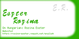eszter rozina business card